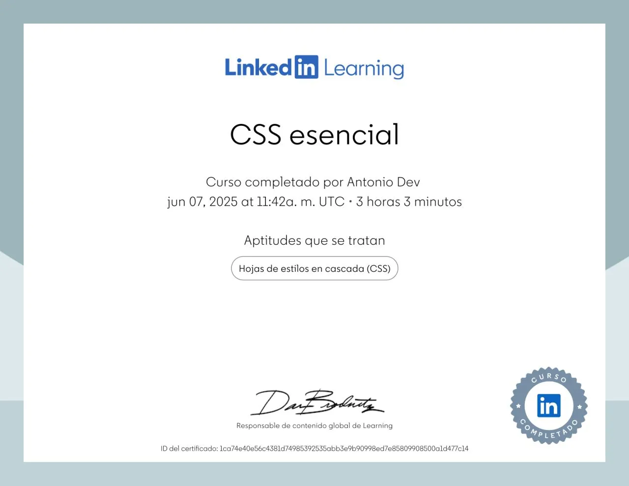 Certificado de CSS esencial